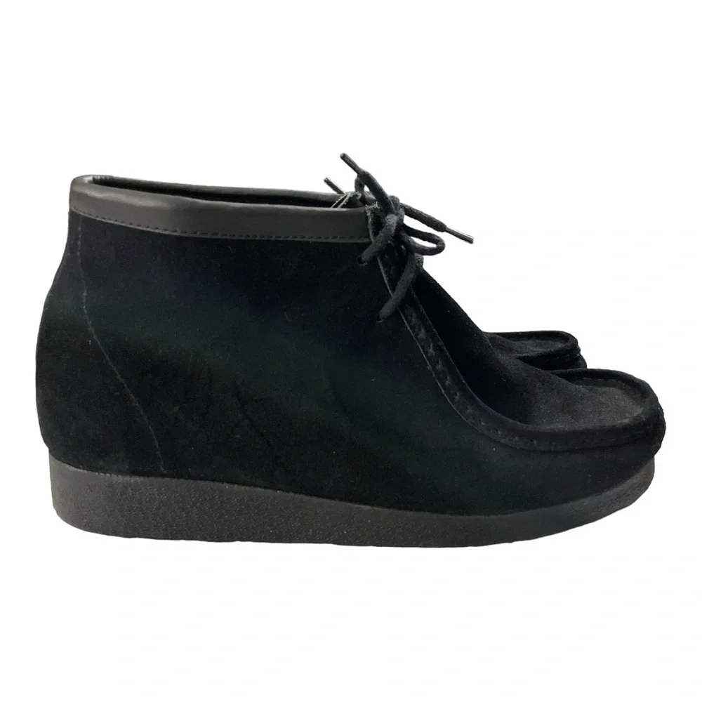 Hunkers Wallabees Style Black Suede Shoes. Size 11 Made in Spain
